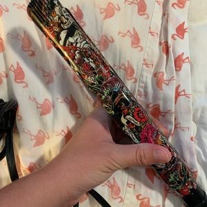 Year 2k Ed Hardy Tattoo/Hot Pink Straightener